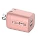 Elepower USB Wall charger 2.4A High Speed Universal Travel Wall Charger for iPhone X / 8 / 7 / 6 / Plus, iPad Pro / Air / mini, Galaxy S8 / S7 / S6 / Edge, iPod, HTC, Power Bank and More-Rose Gold
