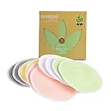 Bambino Boo Organic Bamboo Nursing Pads (10 Pack) | Washable, Soft, Breathable & Absorbent Breastfeeding Pads | Silicone Dots For Stability | Leakproof Outer Layer For Dry Breast | Bonus Laundry Bag