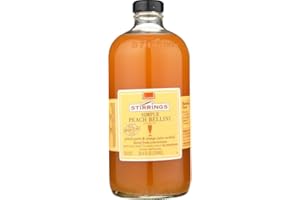 GODPSMUSIC Stirring Simple Peach Bellini Non-Alcoholic Cocktail Mix, TWO 25.4 fl. oz. (750ml) Bottles