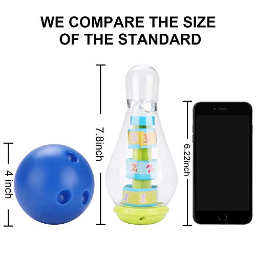 Bowling Set for Kids, Bowling Games with 6 Pins and 1 Ball Bowling Sports Early Development Toy Gifts for Toddlers Children Boys Girls Indoor Outdoor Lawn