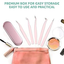 5 Pcs Eyelash Tweezers Set Eyelash Extension