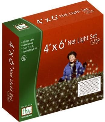 Christmas Net Light Set, Clear, 150-Ct., 4 x 6-Ft.