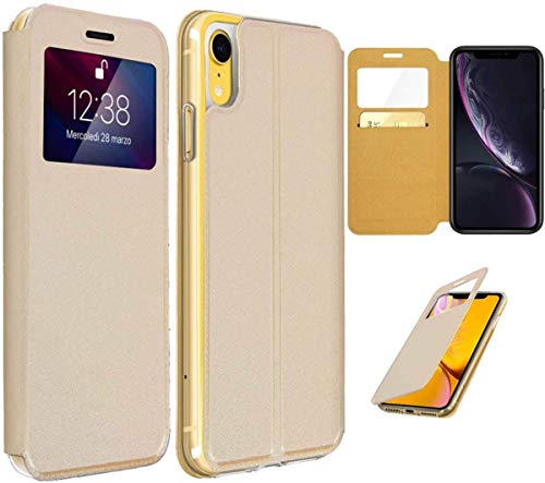 Coque Protection Porte Carte pour Apple iPhone XR, Or en promo sur Amazon