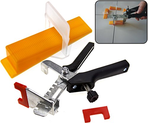 D Type 50pcs Tile Flooring Wall Leveling Spacer System w/Pliers Tool Set