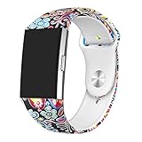 GHIJKL Sports Band Compatible Fitbit Charge 2, Soft Silicone Replacement Wristband for Fitbit Charge 2,Women Men, Fish, Small