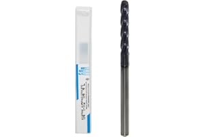 JIANXING 1/4" Extra Long Carbide Ball Nose End Mill for Alloy Steels/Hardened Steels, 4" Overall Length End Mill Bits, 4 Flute HRC 55 Deg AlTiN Coating, CNC Router Bits (1 Pieces)