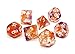 Polyhedral Dice Sets DND Game Dice for Dungeons Dragons(D&D) Role Playing Game(RPG) MTG Pathfinder Table Game Board Games Dice Flowing Series Double Color Transparent Dice (Purple-Orange)