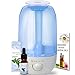 GENIANI Ultrasonic Cool Mist Aroma Humidifier with NIGHTLIGHT and Essential Oil Set - Best Aromatherapy Humidifiers for Bedroom/Living Room/Office and House | Quiet Operation, Safe for Baby - 2.4L