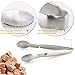 Tonmidej 4 inch Mini Sugar Cube Tongs - Set of 8 - Stainless Steel Serving Tongs with Sawtooth for Tea Party, Coffee Bar, Serving