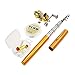 Lixada Pen Fishing Rod Reel Combo Set Telescopic Pocket Fishing Rod Pole + Reel Aluminum Alloy Fishing Line Soft Lures Golden
