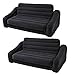 Intex Inflatable Queen Size Pull Out Futon Sofa Couch Bed, Dark Gray (2 Pack)