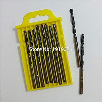 Generic 10 Pcs DIN338 9/64 Inch High Speed Steel Twist Drill Bits For Metal Driling Holes In Stainless Steel Specifically