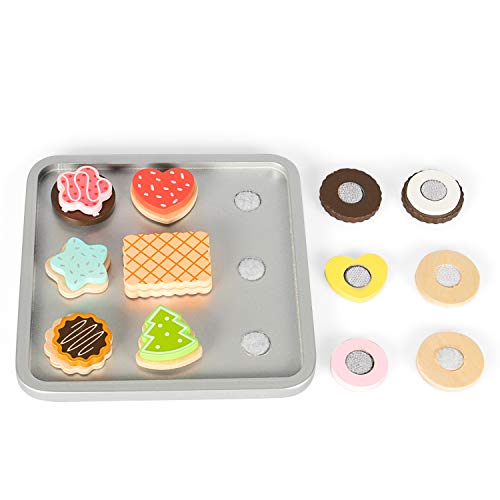Kledio 4250772366774 Kinder Keks Backset aus Holz FSC 100%, ideale Ergänzung für jede Spielzeug Küche, mehrfarbig – Bild 4
