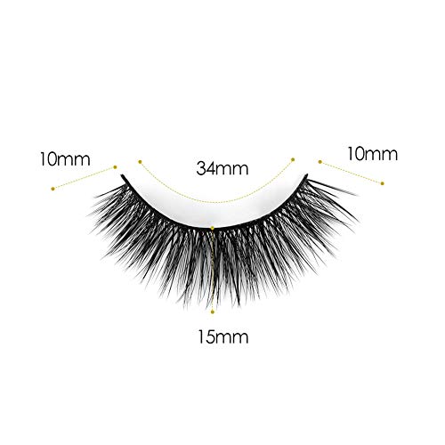 LASHVIEW False Eyelashes,Mink Fake Eyelashes, 3D Natural Layered Effect,Comfortable and Soft,Handmade Lashes Wispies,Environmental Silk Lashes,Reusable Natural Look False Eyelashes for Makeup - Thumbnail 2