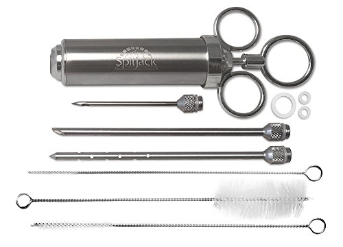 SpitJack SHOT Meat Injector Brush Bundlet - Turkey Injector - Stainless Steel - Marinade Flavor Injector - BBQ Meat Injector With 3 Needles - Thumbnail 2