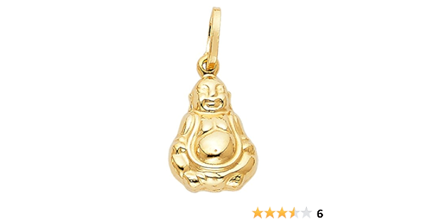 Amazon Com 14k Yellow Gold Buddha Charm Pendant The World Jewelry Center Clothing Shoes Jewelry