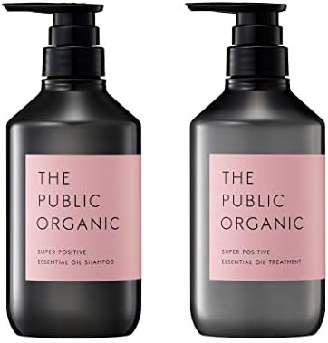 The Public Organic Shampoo & Treatment Best Cosmetics, Body Bottle Set, Super Positive, 16.2 fl oz (480 ml) + 16.2 fl oz (480 ml) & 16.2 fl oz (480 ml) Renewal for 2020