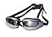 MIGAGA Unisex Anti Fog UV Protect Swim Goggle with Nose Clip and Earplugs, Black