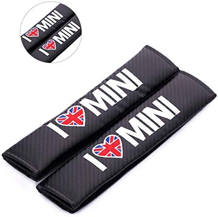 Car Seat Belt Pad Cover Embroidery Shoulder Pads Seat Belt 2 pcs For(MINI)