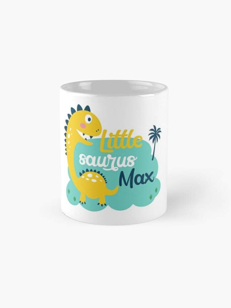 Little dinosaur Max Coffee mug - 11 White Ceramic oz Tea Cup