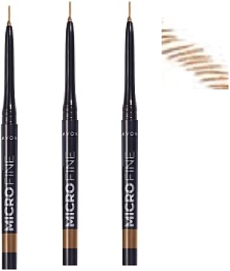 Avon Micro Fine Brow Retractable Pencil Blonde 3 Pack Glimmerstick Replacement