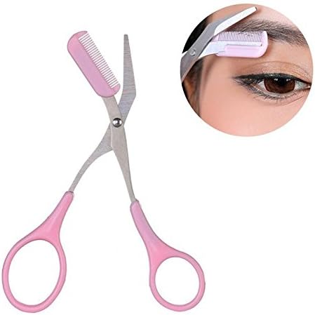 Stainless Steel Eyebrow Shaping Cut Scissors Comb Hair Remover Beauty Tool Shaver Makeup Tools