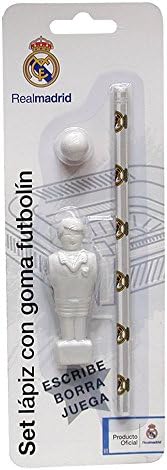 REAL MADRID CF® Set Futbolín (Goma Pelota+Goma Jugador+Lápiz ...