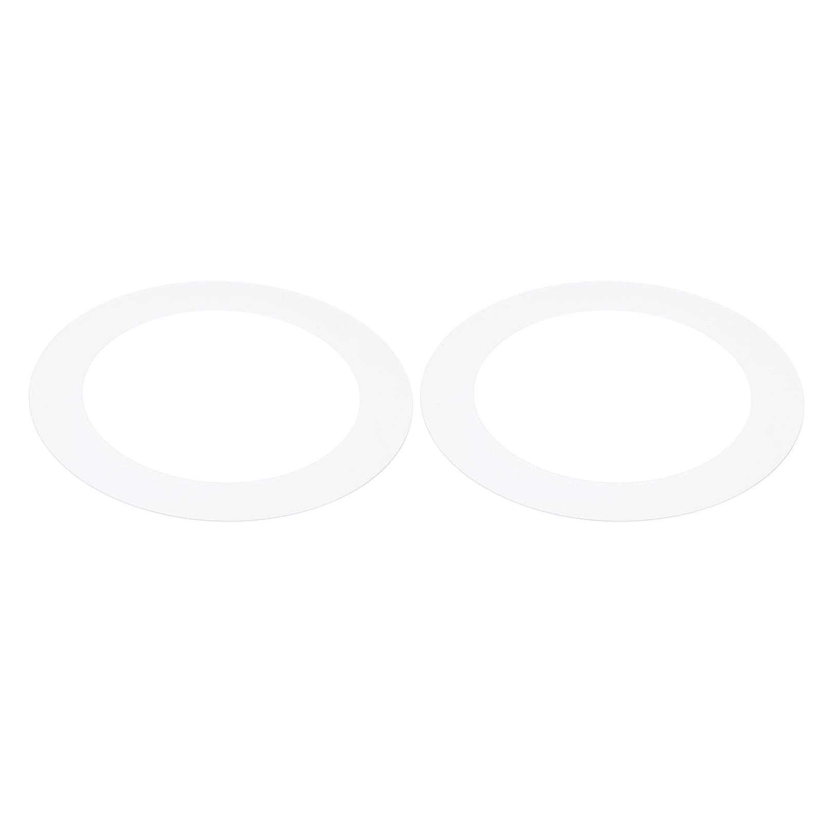 PATIKIL Metal Goof Trim Ring, 2 Pcs 7.09" OD 5.24" ID Circular Ceiling Light Trims Ring Recessed Light Cover Ring for Recessed Can Downlight, White