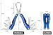 Booms Fishing L1 Fishing Pliers 13-in-1 Heavy Duty Multi-Tools with Nylon Sheath and Coiled Lanyard, 6.7-Inches, Blue