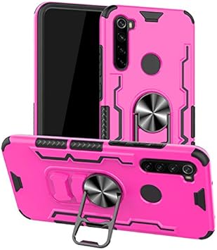 FANFO® Funda para Xiaomi Redmi Note 8T, 360° Anillo iman Soporte [Puede Abrir Cerveza], Hard PC y Silicona TPU Bumper antigolpes Case Carcasa, Rosado: Amazon.es: Electrónica