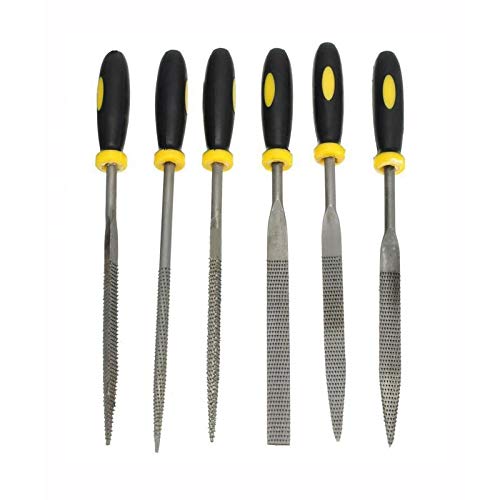 BE-TOOL Mini Files Set 6Pcs Rasp Set Hand Wood Files Carving Sharpening Tools with Soft Grip for Wood and Soft Metal