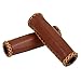 VELO VLG-030-1 Brown PU Leather and Soft Rubber Bicycle MTB Beach Cruiser Mountain Bike Handlebar Grips