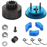 ShareGoo RC 14T Clutch Bell Shoes Bearings Gear Flywheel Assembly Kit Springs Cone Engine Nut Compatible with HPI HSP Traxxas Axial Himoto 1/8 RC 21-28cxp Nitro Engine Car
