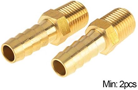 3/16" 1/4" 5/16" 3/8" 1/2" 5/8" to 1/8" 1/4" 3/8" 1/2" Male NPT Brass Pipe Fitting Hose Barb Coupler Adapter 125-4B 2pcs
