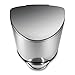 simplehuman Semi-Round Step Trash Can, Stainless Steel, 30 L / 7.9 Gal