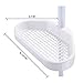 Yescom 5-Tier White Plastic Tension Bathroom Corner Shelf Bath Shower Caddy Pole Storage Rack Tower Organizer Basket