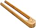 BambooWorx 3 Piece Tong Set, Includes Toaster Tong (With Magnet Catch), Serving/Frying Tong, and Salad Tong, Uniquely Designed, 100% Natural Bamboo (Icon Themed).