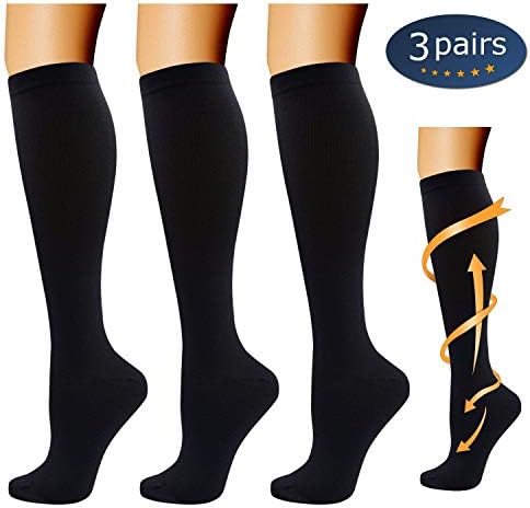 Compression Socks,15-20 mmHg Best Graduated Athletic Socks for Women & Men
