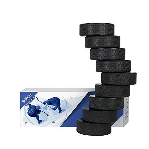Golden Sport Ice Hockey Pucks, Official Regulation, for Practicing and Classic Training, Diameter 3", Thickness 1", 6oz, Black, 9pcs - Thumbnail 6