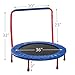 GYMENIST Kids Trampoline Portable & Foldable - 36 Inch. Durable Construction with Padded Frame Cover and Handle Bar - Red Blue (Red - Blue)