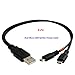 E-Fit Dual Micro USB Splitter Charge Cable, one USB port for two Micro USB devices, 1 to 2 Y cable. One for charge and Data Sync