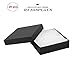 20 Pack Cotton Filled Matte Black Color Jewelry Gift and Retail Boxes 3 X 3 X 1 Inch Size by R J Displays