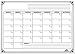 Flat Harmony Magnetic Whiteboard Calendar - 17x12 Monthly Dry Erase Board Planner for Refrigerators and Classrooms (3 Markers with Erasers Included)