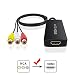 Composite to HDMI Converter, Nintendo 64 to HDMI, AV to HDMI Support 1080P with Power Adapter, RCA to HDMI for PS One, PS2, PS3, Nintendo 64, WII, WII U and SEGA Video Games Video Converter primary