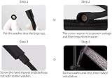 Hairstore Black 1 Mode Slim High Pressure Shower Head 2m Hose ABS Chrome ABS view 6