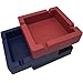 OILP Large Ashtray for Cigarettes Cigars Big Outdoor Ashtrays Built-in 4 Dual-use Cigarette Cigar Holder Unbreakable Silicone Ashtray for Patio Outdoor Indoor Ashtrays Home Decor (Red)