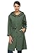 Fanala Women Raincoat Packable Hiking Travel Hooded Rain Jacket Trench Windbreaker