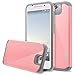 HTC One A9 Case, RANZ Grey with Pink Hard Impact Dual Layer Shockproof Bumper Case For HTC One A9