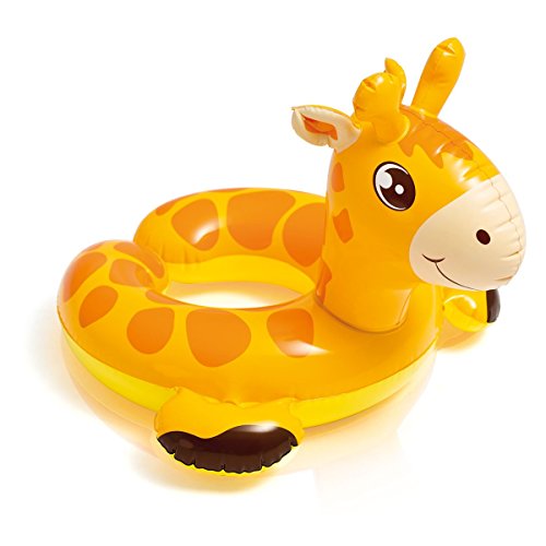 Intex, 43234-2327 3 Pack 59220EP - Animal Head Split Ring Pool Floats Bundle Includes Frog, Duck, Penguin, Giraffe, Frog, Penguin (Style May Vary)