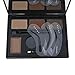 Eyebrow Kit - 3 Eyebrow Stencils,3 Brow Powders,1 Eyebrow Pomade,1 Eyebrow Brush,1 Eyebrow Tweezer and a Compact Mirrored Case,10 Piece Eye Brow Make Up Kit